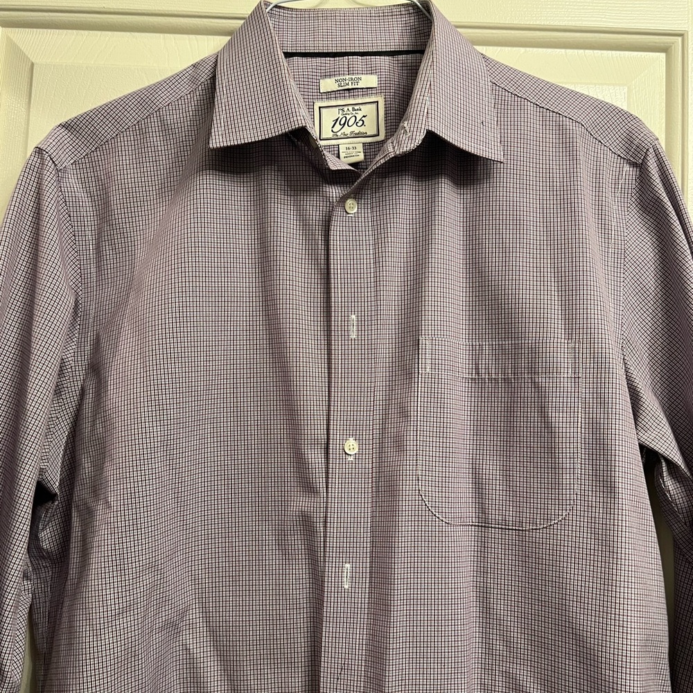Jos A Banks Mens Dress Shirt Slim Fit Size 16-33